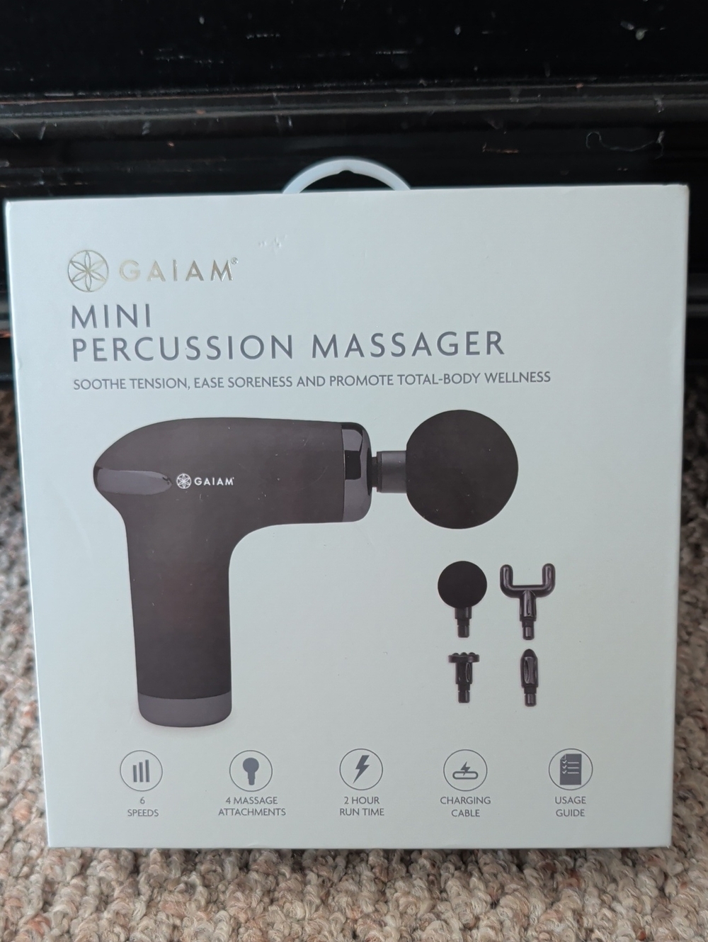 GAIAM Mini Percussion Massager in Black